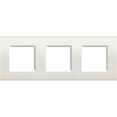 Placa 3 elementos 2+2+2 módulos Livinglight BTICINO LNA4802M3BI Blanco