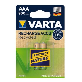 Pila recargable LR03 AAA 800mAh Varta Blister 2 pilas Recycled