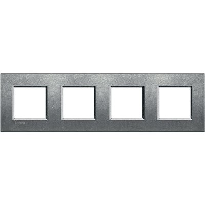 Placa 4 elementos 2+2+2+2 módulos Livinglight BTICINO LNA4802M4NA Native