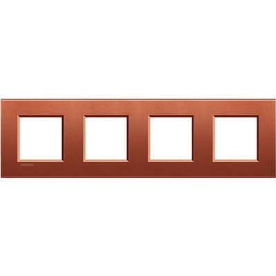 Placa 4 elementos 2+2+2+2 módulos Livinglight BTICINO LNA4802M4RK Brick