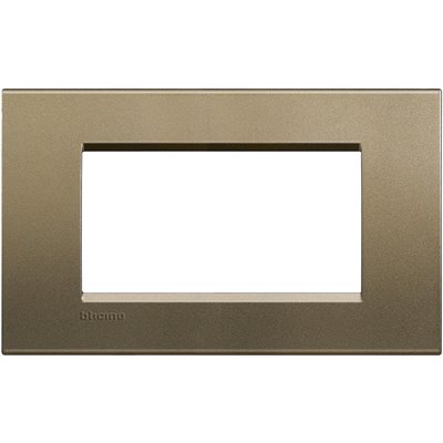 Placa embellecedora 4 módulos centrados Livinglight BTICINO LNA4804SQ Square