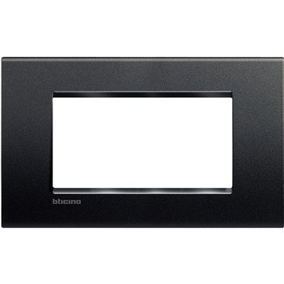 Placa embellecedora 4 módulos centrados Livinglight BTICINO LNA4804AR Antracita