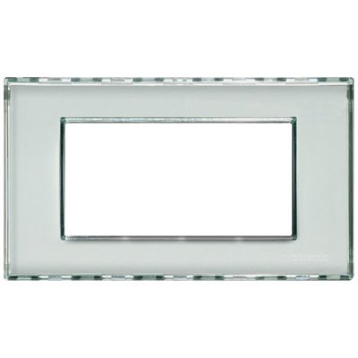 Placa embellecedora 4 módulos centrados Livinglight BTICINO LND4804KR Transparente