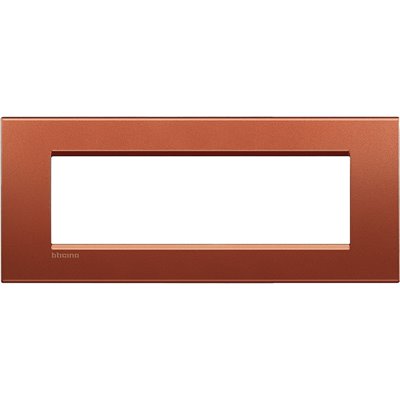 Placa embellecedora 7 módulos centrados Livinglight BTICINO LNA4807RK Brick