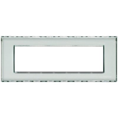 Placa embellecedora 7 módulos centrados Livinglight BTICINO LND4807KR Transparente