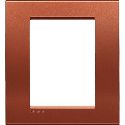 Placa embellecedora 3+3 módulos Livinglight BTICINO LNA4826RK Brick
