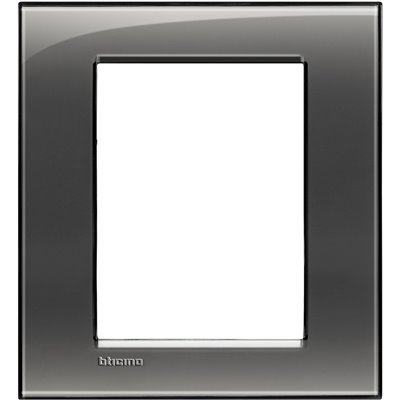 Placa embellecedora 3+3 módulos Livinglight BTICINO LNA4826KF Fumé