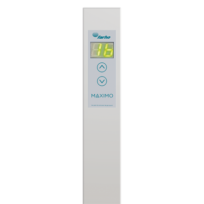 Radiador eléctrico 1,80m alto FARHO MAX04 serie MÁXIMO blanco 4 modulos 1500W