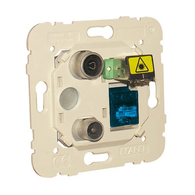 Toma Múltiple R-TV-RJ45 Cat. 6A UTP-FO SC-APC Estrella EFAPEL 21537