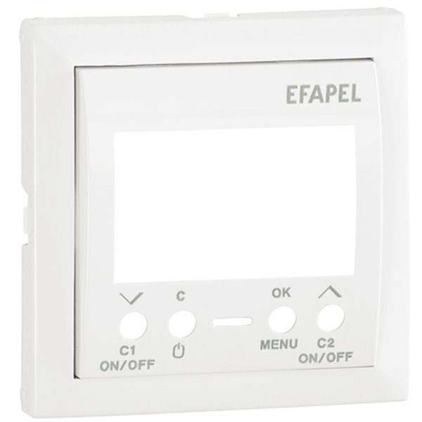 Tapa Interruptor Horario Digital de 2 Circuitos LOGUS 90 color blanco EFAPEL 90744 TBR