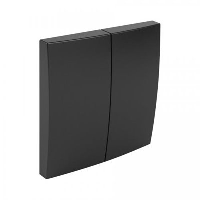 Tecla doble LOGUS 90 color negro mate EFAPEL 90611 TPM