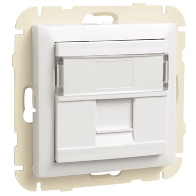 Tapa con Soporte para un Conector RJ45 LOGUS 90 color blanco EFAPEL 90441 SBR