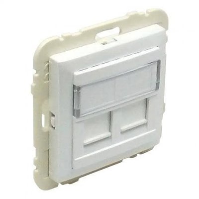 Tapa con Soporte para dos Conectores RJ45 LOGUS 90 color hielo EFAPEL 90442 SGE