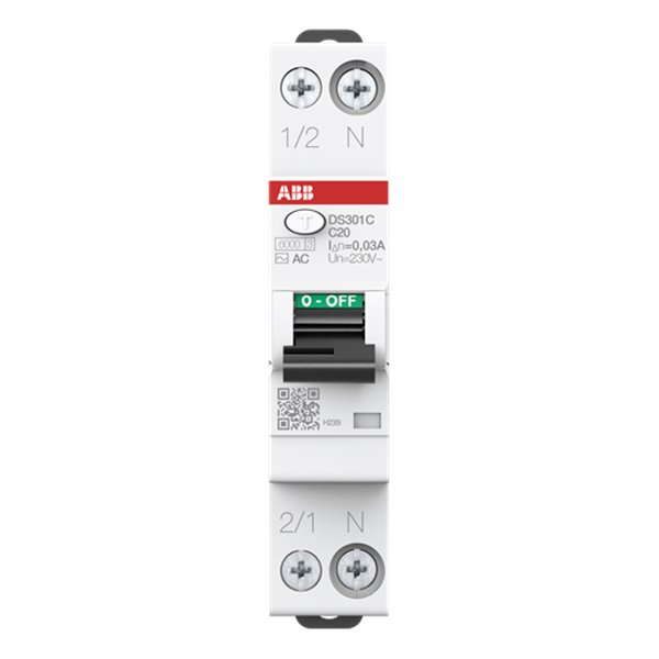 Interruptor automatico diferencial ABB 1P+N C 20A 30mA AC 2CSR255063R1204