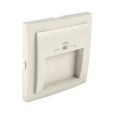 Tapa para doble cargador USB LOGUS 90 color marfil EFAPEL 90673 TMF