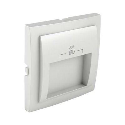 Tapa para doble cargador USB LOGUS 90 color hielo EFAPEL 90673 TGE