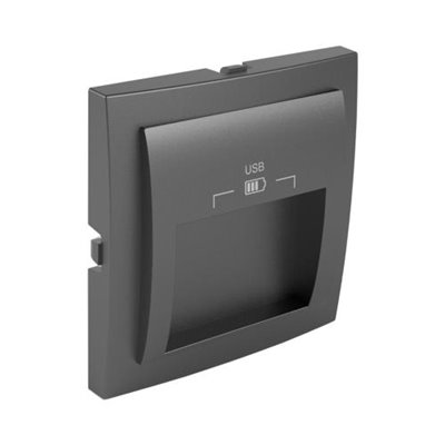 Tapa para doble cargador USB LOGUS 90 color gris EFAPEL 90673 TIS