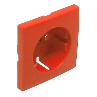 Tapa para toma Schuko LOGUS 90 con seguridad color naranja EFAPEL 90632 TLR