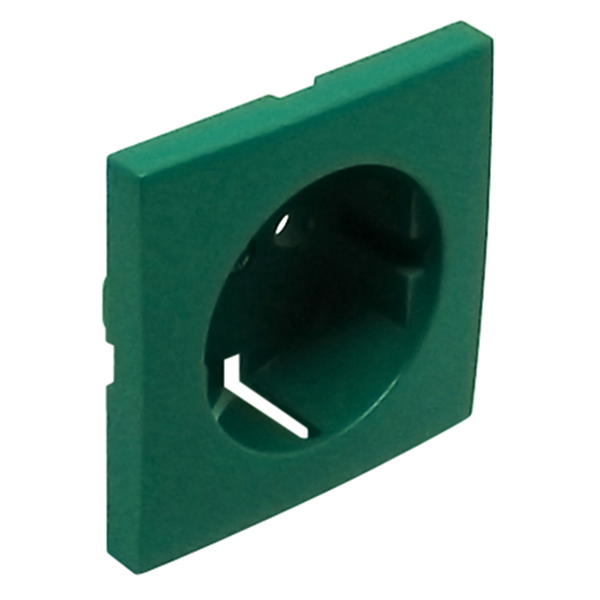 Tapa para toma Schuko LOGUS 90 con seguridad color verde EFAPEL 90632 TVD