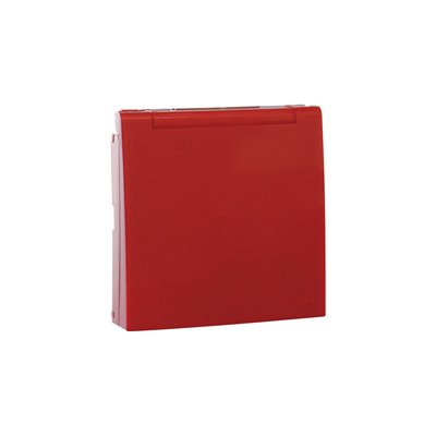 Tapa articulada para toma Schuko LOGUS 90 color rojo IP44 EFAPEL 90634 TVM