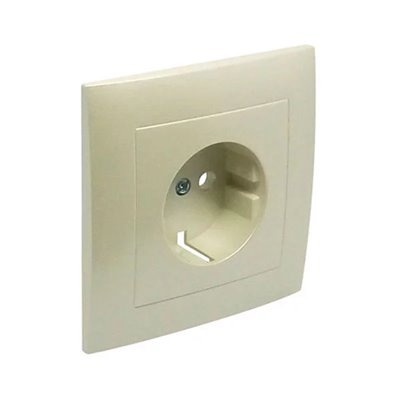Marco monobloc toma Schuko LOGUS 90 con protección color perla EFAPEL 90903 TPE