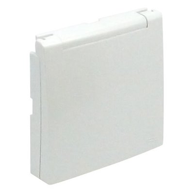 Tapa articulada toma francesa LOGUS 90 con protección IP44 color hielo EFAPEL 90654 TGE