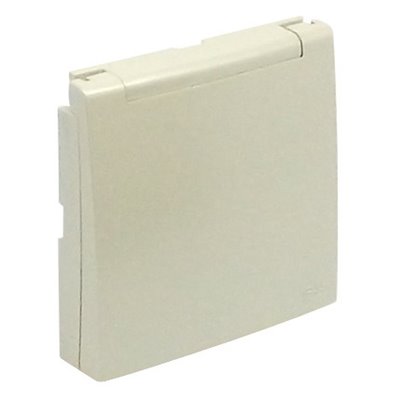 Tapa articulada toma francesa LOGUS 90 con protección IP44 color perla EFAPEL 90654 TPE
