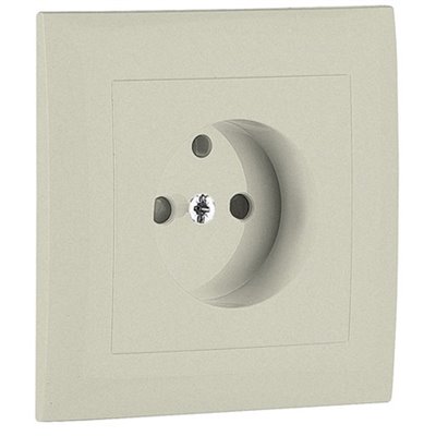 Marco monobloc toma francesa LOGUS 90 con protección color perla EFAPEL 90904 TPE