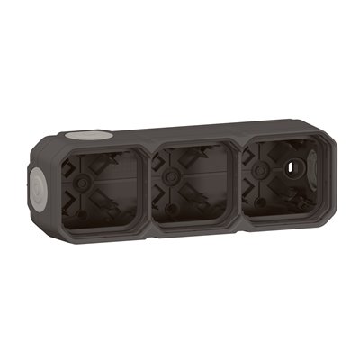 Caja de superficie con membrana modular 3 elementos Plexo Legrand 069603L Antracita