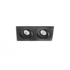 Empotrable doble cuadrado orientable de techo Faro Barcelona ARGON 43413 Negro