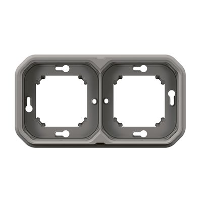 Marco empotrar con soporte 2 elementos Plexo Legrand 069683L Gris