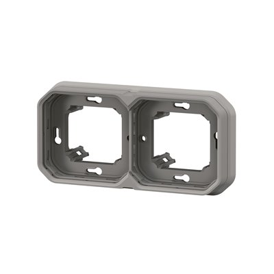 Marco empotrar con soporte 2 elementos Plexo Legrand 069683L Gris