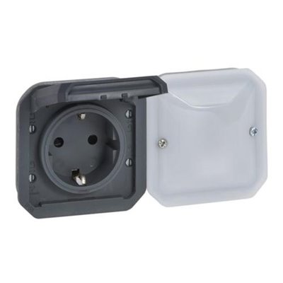 Base corriente conectada modular Plexo Netatmo Legrand 069897L Antracita