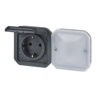 Base corriente conectada modular Plexo Netatmo Legrand 069897L Antracita