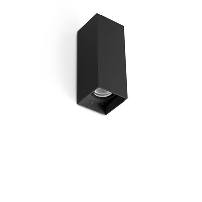 Lámpara Led aplique exterior FARO Barcelona 71793-225 KOV SQ 2L 2.7K 30º/30º Negro
