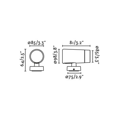 Proyector Led jardin FARO Barcelona 75303-233 PUK 85 3000K 50º Negro