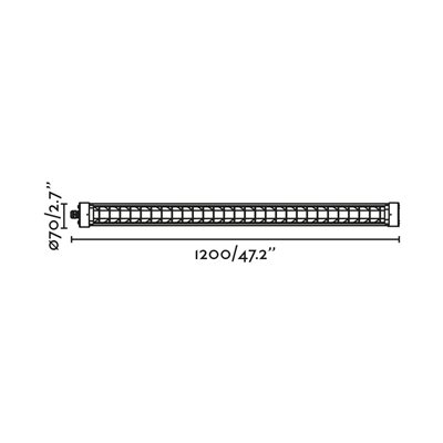 Plafón Led jardin FARO Barcelona 75758 SCUBA LOUVER 1200 Negro