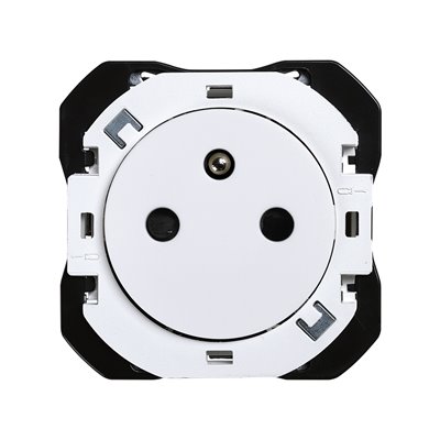 Base de enchufe francesa CLEAN 2P+T 16A SIMON 20000455-090 Simon 270 Blanco