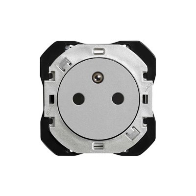Base de enchufe francesa CLEAN 2P+T 16A SIMON 20000455-093 Simon 270 Aluminio