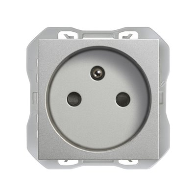 Base de enchufe francesa 2P+T 16A SIMON 20000458-093 Simon 270 Aluminio