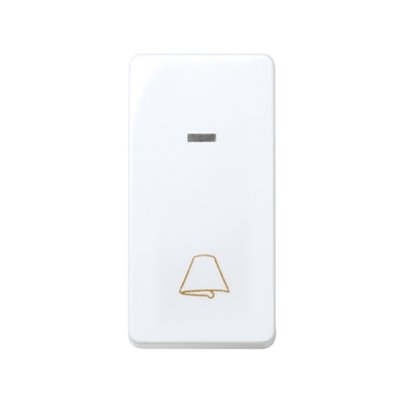 Pulsador campana y piloto 10A estrecho SIMON 27 Play 27160-64 Blanco nieve