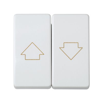 Pulsador doble persianas 10A 250V SIMON 27 Play 27332-35 Blanco nieve