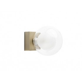 Lampara Aplique Faro Barcelona PERLA 40085 oro envejecido