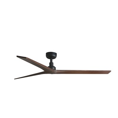 Ventilador de techo FARO Barcelona 34276 KLIM L negro y nogal