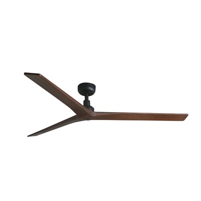 Ventilador de techo FARO Barcelona 34276 KLIM L negro y nogal