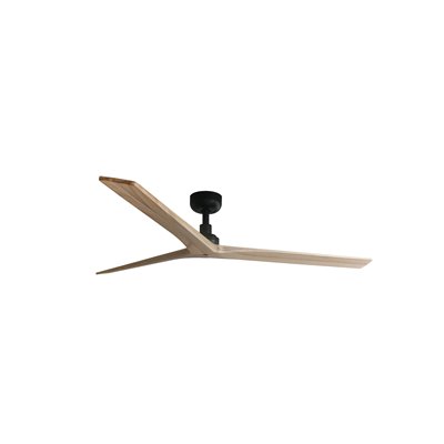 Ventilador de techo FARO Barcelona 34282 KLIM L negro y roble claro