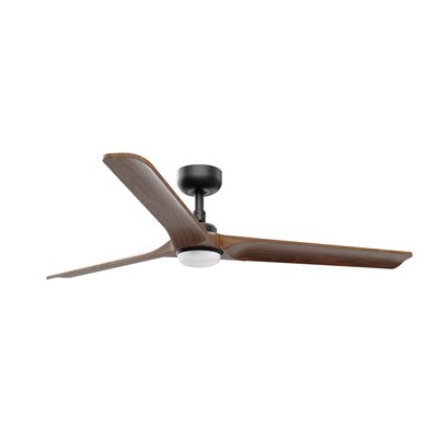 Ventilador Led de techo FARO Barcelona 33809-1TW HEYWOOD Negro/Roble oscuro 