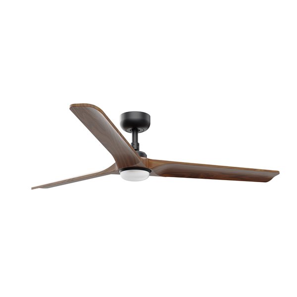 Ventilador Led de techo FARO Barcelona 33809-1TW HEYWOOD Negro/Roble oscuro 