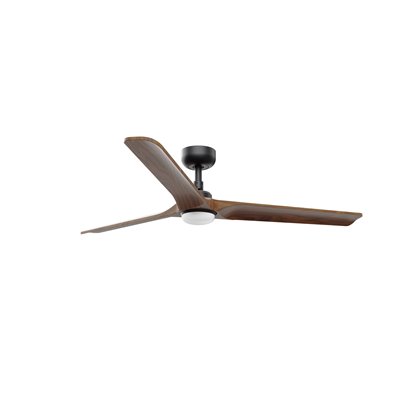 Ventilador Led de techo FARO Barcelona 33809-1TW HEYWOOD Negro/Roble oscuro 