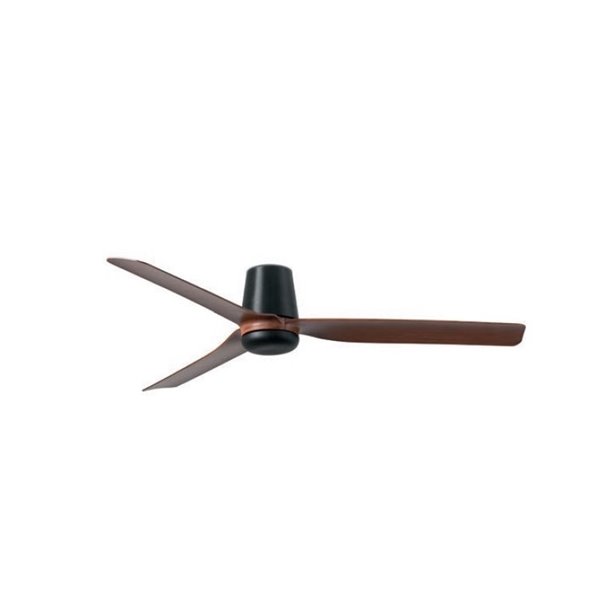 Ventilador de techo FARO Barcelona 33831 PUNT TUB M negro y madera oscura
